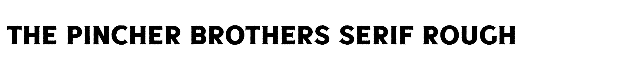 The Pincher Brothers Serif Rough image